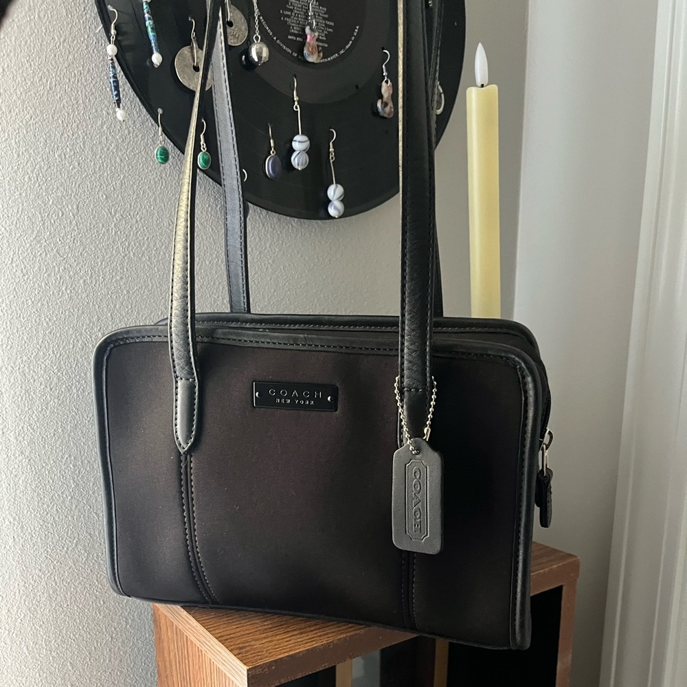 Vintage Coach neoprene east west zip